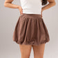 Iris Bubble Hem Skirt In Coffee