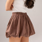 Iris Bubble Hem Skirt In Coffee