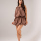 Iris Bubble Hem Skirt In Coffee