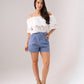 Iris Embroidered Bardot Top In White
