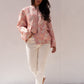 Iris Floral Print Bomber Jacket In Pink