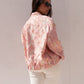 Iris Floral Print Bomber Jacket In Pink