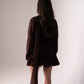 Iris Polka Dot Wrap Dress In Chocolate