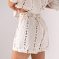 Iris Stripe Detail Shorts In Neutral