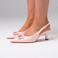 Izzy Buckle Slingback In Soft Pink