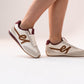 Izzy Contrast Trainer In Wine