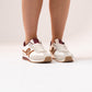 Izzy Contrast Trainer In Wine