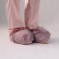 Izzy Faux Fur Slippers In Pink