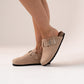 Izzy Faux Suede Mule In Neutral