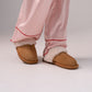 Izzy Faux Suede Slippers In Camel