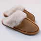 Izzy Faux Suede Slippers In Camel