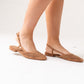 Izzy Woven Slingback In Camel