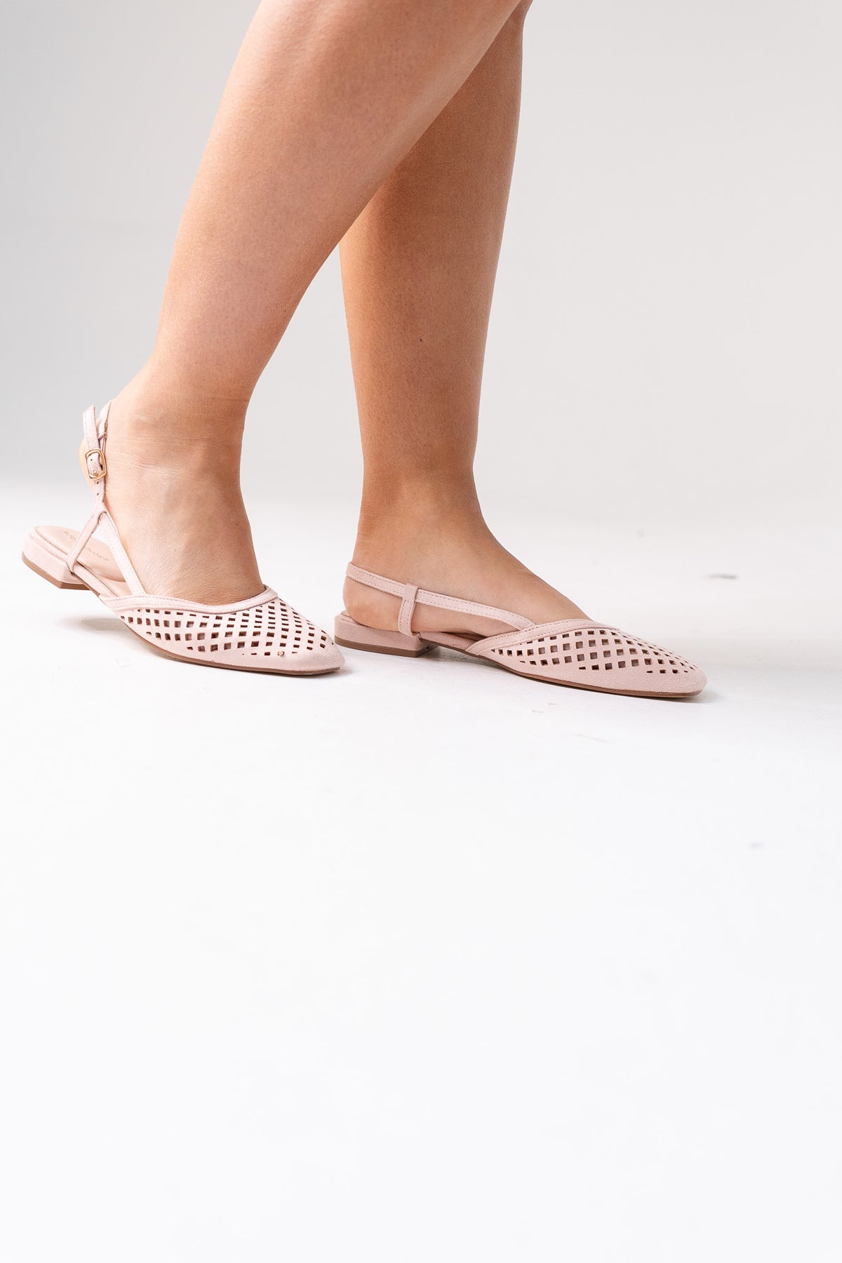 Izzy Woven Slingback In Blush