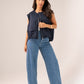 Jane Sleeveless Zip Jacket In Navy