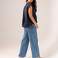 Jane Sleeveless Zip Jacket In Navy