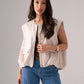 Jane Sleeveless Zip Jacket In Neutral