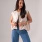 Jane Sleeveless Zip Jacket In Neutral