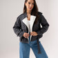 Jasmine Crop Trench Coat In Grey