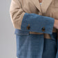 Jasmine Denim Contrast Blazer In Beige