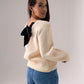 Jasmine Bow Back Jumper In Cream