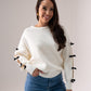 Jasmine Bow Sleeve Jumper In Ivory