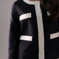 Jasmine Contrast Piped Jacket In Charcoal