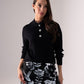 Jasmine Embellished Button Jumper In Black