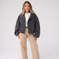Kate Check Bomber Jacket In Black