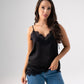 Kate Lace Trim Cami In Black