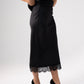 Kate Lace Trim Slip Skirt In Black