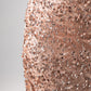 Kate Sequin Midi Skirt In Rose Gold
