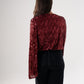 Kate Sequin Wrap Blouse In Wine