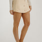 Kate Button Front Skort In Lemon
