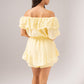 Kendra Bardot Playsuit In Yellow