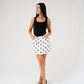 Kendra Black Polka Dot Skirt In White