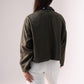 Kendra Contrast Collar Jacket In Khaki