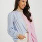 Kendra Contrast Stripe Shirt In Blue & Pink