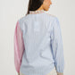 Kendra Contrast Stripe Shirt In Blue & Pink