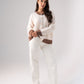Kendra Contrast Trim Cardigan In Cream