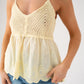 Kendra Crochet Detail Cami In Yellow