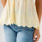 Kendra Crochet Detail Cami In Yellow