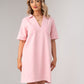 Kendra Denim Shirt Dress In Rose Pink