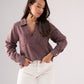 Kendra Denim Shirt In Grape