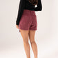 Kendra Denim Skort In Bordeaux