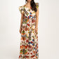 Kendra Floral Print Dress In Chocolate Mix
