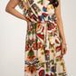 Kendra Floral Print Dress In Chocolate Mix