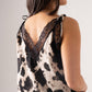 Kendra Lace Trim Cami In Leopard Print