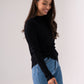 Kendra Long Sleeve Top In Black