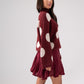 Kendra Pleated Skirt In Bordeaux