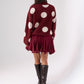 Kendra Pleated Skirt In Bordeaux
